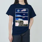 杉山和彦の手描きの 4コマ漫画　〖ラクガキ〗😁 Heavyweight T-Shirt