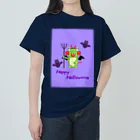 🐸かえるさんと仲間たち🐸のハロウィン　コウモリママ ヘビーウェイトTシャツ