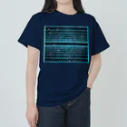 LalaHangeulの遠近グリッドのネオン宇宙 Heavyweight T-Shirt