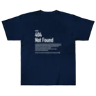 kengochiの404 NotFound （白文字）エラーコードシリーズ ヘビーウェイトTシャツ