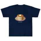 なすびの懐かしのパンケーキ(文字色ホワイト) Heavyweight T-Shirt