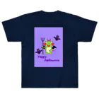 🐸かえるさんと仲間たち🐸のハロウィン　コウモリママ ヘビーウェイトTシャツ