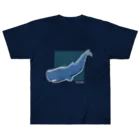 Kinkadesign うみのいきものカワイイShopのマッコウクジラの冒険 ヘビーウェイトTシャツ