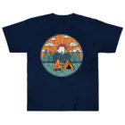 akicamの富士山とキャンプ Heavyweight T-Shirt