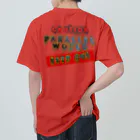 PALA's SHOP　cool、シュール、古風、和風、のcaution「parallelworld」ー立入禁止(バックプリント) ヘビーウェイトTシャツ