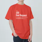 kengochiの400 Bad Request white letter ヘビーウェイトTシャツ