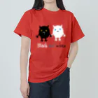 のほほん屋のしろくろモンスターちゃん ヘビーウェイトTシャツ