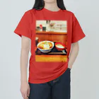 つちけんさんさんのカツ丼 ヘビーウェイトTシャツ