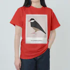 文鳥の背中のJAVA SPARROW (NORMAL) ヘビーウェイトTシャツ