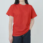 PALA's SHOP　cool、シュール、古風、和風、のcaution「parallelworld」ー立入禁止(バックプリント) Heavyweight T-Shirt
