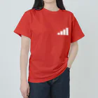 PyriteDesignのアンテナ4本【Tシャツ】【前面ワンポイント】【デザイン色：白】 ヘビーウェイトTシャツ