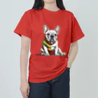 Frenchie-Rasta DoggのFrenchie-Rasta Dogg ヘビーウェイトTシャツ