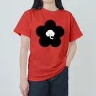 『NG （Niche・Gate）』ニッチゲート-- IN SUZURIの動物家紋。H.T.（裏梅ネコ尻）黒 Heavyweight T-Shirt