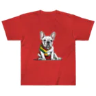 Frenchie-Rasta DoggのFrenchie-Rasta Dogg ヘビーウェイトTシャツ