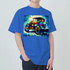 square屋のoil painting style vehicle シリーズ　(1910年代レトロ・ブルー) Heavyweight T-Shirt