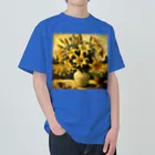 Dexsterのゴッホ風「ユリ」 Lily Van Gogh style01 ヘビーウェイトTシャツ