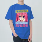 World_Teesの警告：勝手にアニメについて話し始めるかもしれません Heavyweight T-Shirt