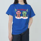 segasworksのオニケラちゃん！(2 types of Triceratops) ヘビーウェイトTシャツ