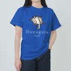 Hanagara animal cafeのモモンガと花柄アニマルカフェのロゴ入り。 ヘビーウェイトTシャツ