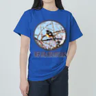 アニマル四字熟語のジョウビタキ　野鳥観察隊　日本の野鳥　 Heavyweight T-Shirt