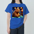 カピパーラ🐻のカフェでくつろぐカピバラ🐻✨ ヘビーウェイトTシャツ