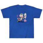 旅猫王子れぉにゃん👑😼公式(レイラ・ゆーし。)の夏のマリン☆れぉにゃん ヘビーウェイトTシャツ