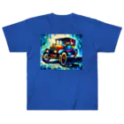 square屋のoil painting style vehicle シリーズ　(1910年代レトロ・ブルー) Heavyweight T-Shirt