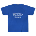 MrKShirtsのSakana (魚) 白デザイン ヘビーウェイトTシャツ