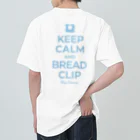 スタンダードTシャツ800円引き！4月29日(月)23時59分まで！！★kg_shopの[☆両面] KEEP CALM AND BREAD CLIP [ライトブルー] ヘビーウェイトTシャツ