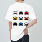 ふじのドットタレ目カーシルバー ヘビーウェイトTシャツ