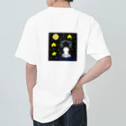 yayoiboy 弥生ボーイくんの弥生ボーイくん夜の富士山の上でひと休み ヘビーウェイトTシャツ