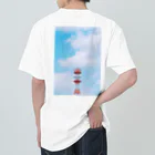 DのTシャツの赤い鉄塔Tシャツ Heavyweight T-Shirt