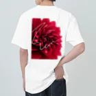 EURのダリア（赤） ヘビーウェイトTシャツ