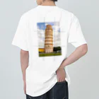 ハルティン<designed by an architect>のART×名建築 ピサの斜塔 ヘビーウェイトTシャツ