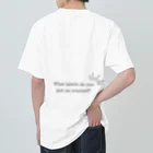 線点素／sentenceのラベル ヘビーウェイトTシャツ