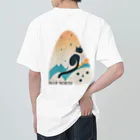 aokitaの【BLUE NORTH】キャットシルエットデザイン ヘビーウェイトTシャツ