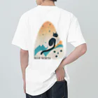 aokitaの【BLUE NORTH】キャットシルエットデザイン Heavyweight T-Shirt