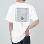 rilybiiのWhite Gray Blue . Ribbon . Heavyweight T-Shirt