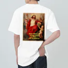 アニマル四字熟語の聖書の言葉と「キリストは死と罪を克服する」 ヘビーウェイトTシャツ