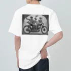 Skull sectionのドクロとバイク Heavyweight T-Shirt