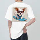 With-a-smileのサーフィン犬 ヘビーウェイトTシャツ