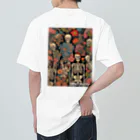 Skull sectionのドクロと花 Heavyweight T-Shirt