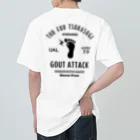 【SALE】Tシャツ★1,000円引きセール開催中！！！kg_shopの[★バック] GOUT ATTACK (文字ブラック) ヘビーウェイトTシャツ