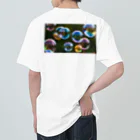 AQUAMETAVERSEの大小の輝くシャボン玉　BLUE PLUM  691 ヘビーウェイトTシャツ