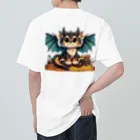 nekodoragonの猫ドラゴン　背景透過ver ヘビーウェイトTシャツ