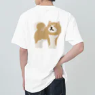 しばじるしデザインの佇む秋田犬 ヘビーウェイトTシャツ