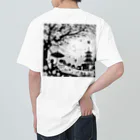 SAR0620の春の訪れを祝う切り絵アート ヘビーウェイトTシャツ