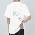 Sachi_アートの先生のずーと猫 ヘビーウェイトTシャツ