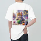 kangekiの遊ぶにゃんこNo.7 ヘビーウェイトTシャツ