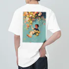 AQUAMETAVERSEの花ブランコに揺られ喜ぶ女の子　ラフルール　1859 Heavyweight T-Shirt